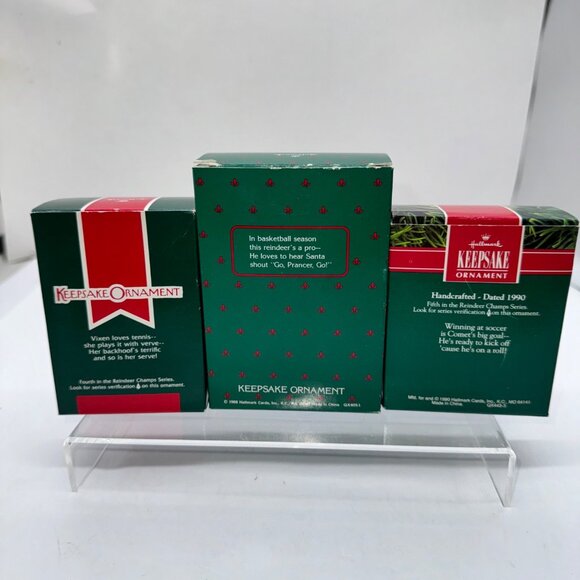 Hallmark Keepsake Ornament Set - Collectors Series - Reindeer Champs - Basketbal - Picture 6 of 6